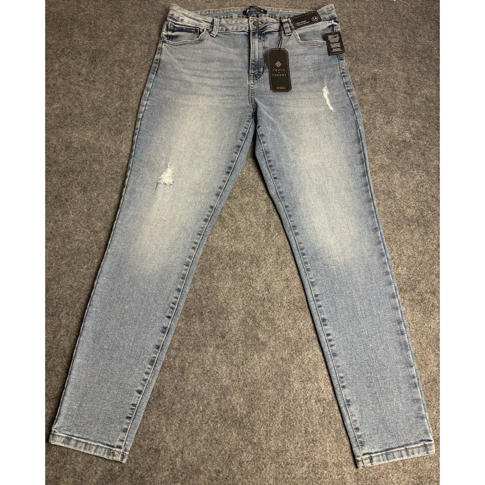 Truth + Theory Jeans Women 14 Mid Rise Ankle Skinny A5